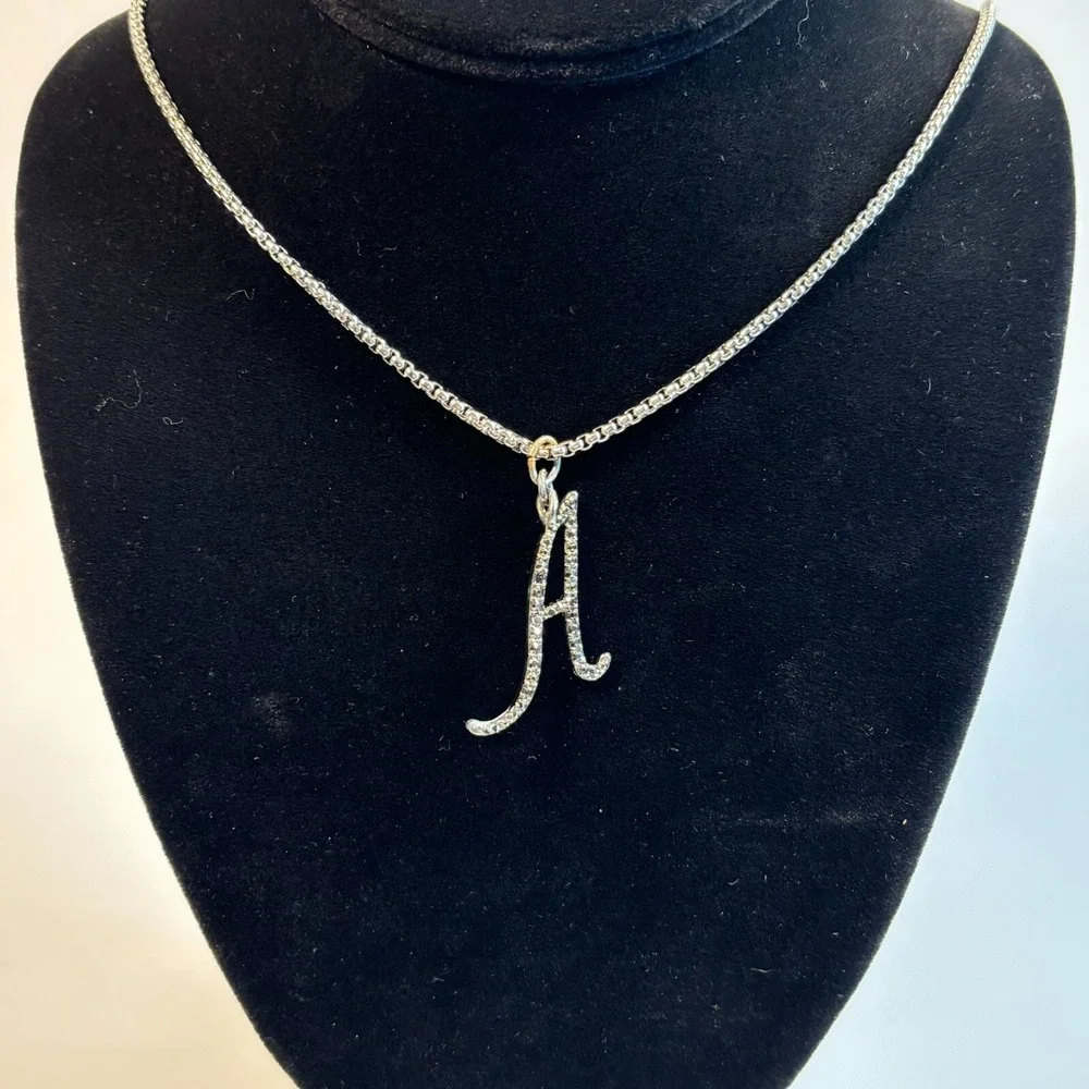 Necklace Alphabet‎ Initial A Personalized 2000s Retro 18 inch